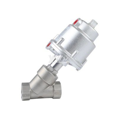YOULI 304 316 BSP NPT RC Aluminum Alloy Head GM Pneumatic Female Screw Threaded Angle Seat Valve