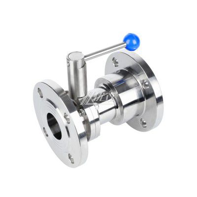 YOULI Hygienic Food Grade Stainless Steel 304 316L Silicon Sanitary Manual One Piece Flnaged Check Butterfly Valve