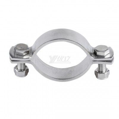 YOULI Stainless Steel 304 Pipe Fittings Tri Clamp Tube Hex Pipe Holder Without Handle Handle Bar Welded Round Pipe Holder
