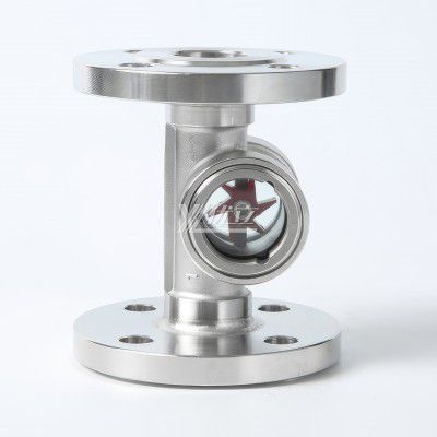 YOULI BSP NPT BSPT Screw Stainless Steel 304 316L Carbon Steel WCB Water Flow Indicator Flanged Impeller Sight Glass
