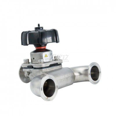 YOULI Biological Hygienic Food Grade Sanitary Stainless Steel 316L Medicine Manual U Type Tri Clamped Diaphragm Valve