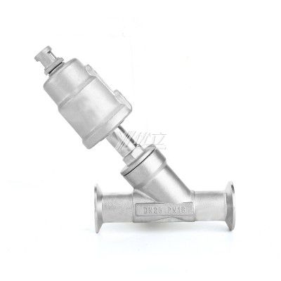 Pneumatical Clamp Angle Seat Valve With Stainless Steel Actuator