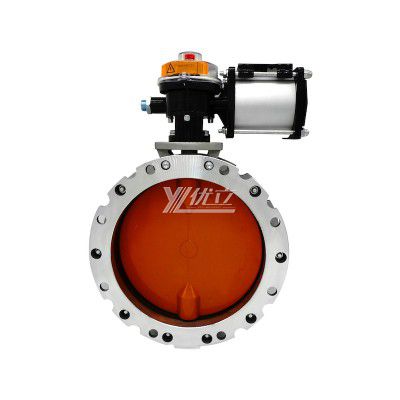 YOULI V1fs V2fs Aluminum Alloy Powder Concrete Mixing Plant DN100 DN600 Pneumatic Double Single Flange Dust Butterfly Valve