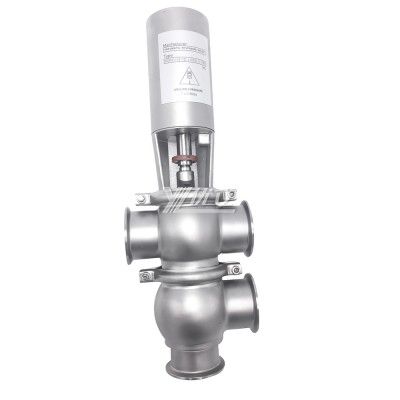 Stainless Steel Food Grade Pneumatic Flow Diverting Valve