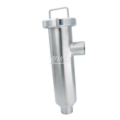 4" Stainless Steel 316L Hygienic Angle Filter Strainer with Perforated Plate Screen