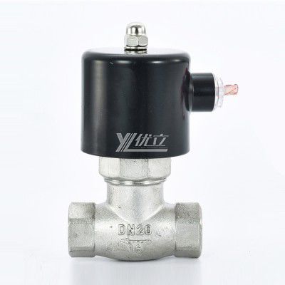 YOULI ZQDF Stainless Steel 304 316 Brass Steam High Temperature AC220V DC24V Gas Straight Female Thread Solenoid Valve