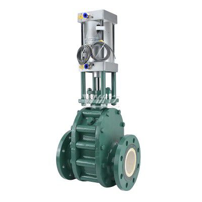YOULI ANSI 150LB Stainless Steel 304 316 1.6mpa WCB Pneumatic Actuator Flanged Ceramics Double Knife Gate Valve