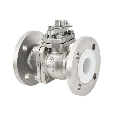 YOULI Stainless Steel ANSI 150LB 304 316 JIS 10K 1.6mpa Fluorine Lining F4 F46 PFA Manual Flanged Ball Valve
