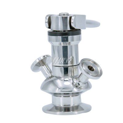 Stainless Steel SS316L Manual Aseptic Sampling Valve with PTFE Gaskets