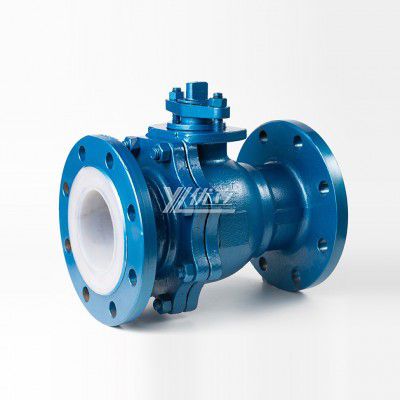 YOULI Stainless Steel ANSI 150LB 304 316 JIS 10K 1.6mpa WCB Fluorine Lining F4 F46 PFA Manual Flanged Ball Valve