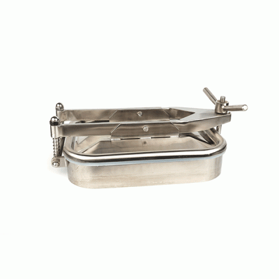 YOULI Hygienic Food Grade SS 304 316L Stainless Steel Cover Pressure Tanks Sanitary Single Lock Rectangular Manhole Manway
