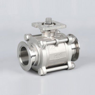 YOULI Stainless Steel Negative Pressure 304 316 KF50 Clamp 75mm KF HighPlatform 3-piece Vacuum Tri Clamped Ball Valve