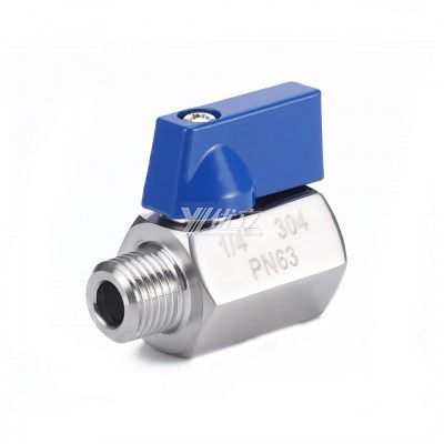 YOULI NPT BSP 1000PSI High Pressure PN63 Stainless Steel  304 316 Manual 1/4" Male and Female Threaded Mini Ball Valve