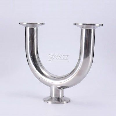 YOULI Hygienic Food Grade Sanitary Stainless Steel 304 SS316L 3A SMS DIN ISO Pipe Fitting 3 Way Clamped U Elbow