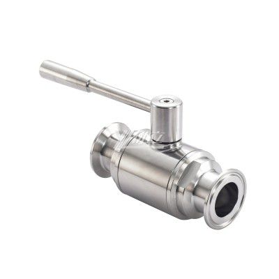 YOULI Hygienic Food Grade Stainless Steel 304 316L Beverage Milk Heavy Sanitary Manual Two Way Straight Tri Clamped Ball Valve