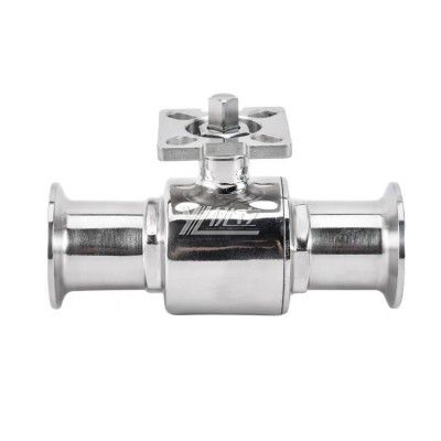 YOULI Hygienic Food Grade Sanitary Stainless Steel 304 316 zero Stranded Milk Drink 2 Way Straight Tri-Clamped Ball Valve