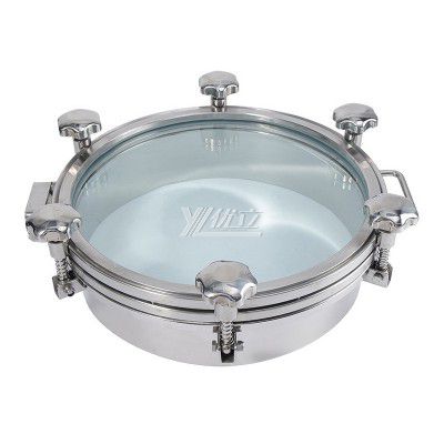 YOULI Hygienic Food Grade SS 304 316L Stainless Steel Full Sight Glass Pressure Tanks Sanitary Outward Manhole Round Manway