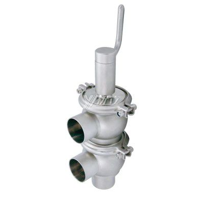 YOULI Hygienic Food Grade Sanitary Stainless Steel 304 316L Stop Manual LL Type Butt Welded Cut-off Reversing Divert Valve