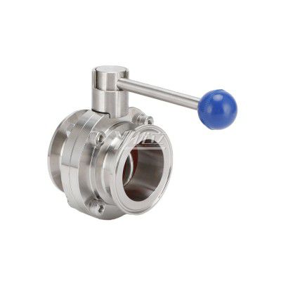 YOULI Hygienic Food Grade Stainless Steel 3A/SMS/DIN 304 316L Silicon Lever Handle Sanitary Manual Tri Clamped Butterfly Valve