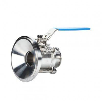 YOULI Hygienic Food Grade Sanitary Stainless Steel 304 316L Milk Drink Bio Pharmaceutical 3PC Clamped Tank Bottom Ball Valve