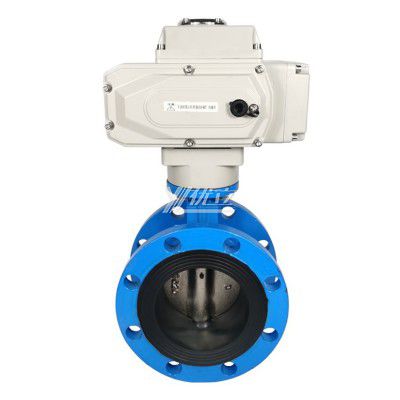 YOULI Stainless Steel 304 316 Cast Iron JIS 10K Pn16 EPDM Water Motorized AC220V Electric Center Flange Butterfly Valve