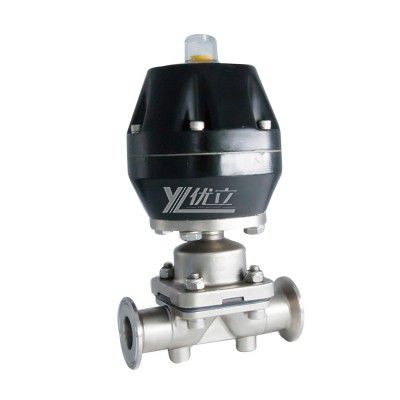 YOULI Hygienic Food Grade Sanitary Stainless Steel 316L Pharmaceutical Biological Membrane Plastics Pneumatic Diaphragm Valve
