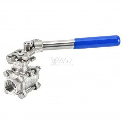 YOULI RC NPT BSP 1000-2000wog 1.6-6.4mpa 304 316 WCB Stainless Steel Automatic Reset Handle 3PC Threaded Ball Valve