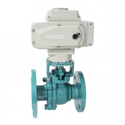 YOULI 150LB 304 316 JIS 10K 1.6mpa WCB Stainless Steel AC220V Fluorine Lining F4 PFA F46 Motorized Electric Flange Ball Valve