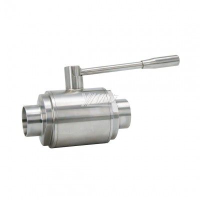YOULI Hygienic Food Grade Sanitary Stainless Steel  304 316 Beverage Milk 2 Way Manual Heavy Straight Butt Welded Ball Valve