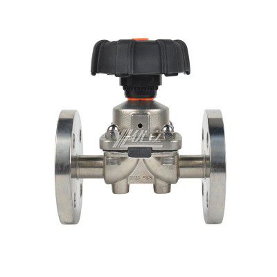 YOULI Food Grade Sanitary Stainless Steel 316L Medicine Double Membrane Manual Straight Flange Diaphragm Valve