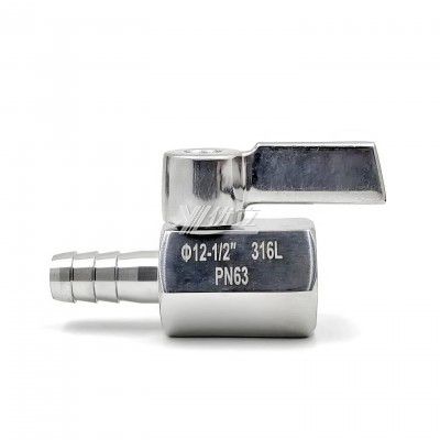 YOULI 1/8" 1/4" NPT BSP 1000WOG PN63 304 316 all Stainless Steel Handle Manual Hose Connector Pagoda Female Threaded Mini Ball Valve