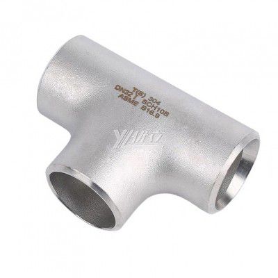YOULI Industrial Shot Blasting Pickling Stainless Steel ANSI WCB 304 SS316L 3 Way Pipe Fitting Butt Welding Equal Tee