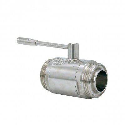 YOULI Hygienic Food Grade Sanitary Stainless Steel  304 316L Milk Drink  Manual Heavy Straight Two Way Male Threaded Ball Valve