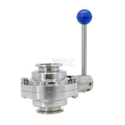 YOULI Hygienic Food Grade Sanitary Stainless Steel  304 316 Beverage Milk Drink Butterfly-Type Tri Clamped Ball Valve