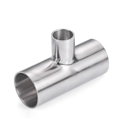 YOULI Hygienic Food Grade Sanitary Stainless Steel 304 SS316L 3A SMS DIN ISO Welded 3 Way Pipe Fitting Reducing Welded Tee