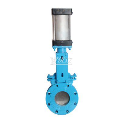 YOULI High Temperature ANSI 150LB  Stainless Steel 304 316 JIS 10K 1.6mpa WCB Pneumatic Actuator Flanged Knife Gate Valve