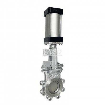 YOULI High Temperature ANSI 150LB Stainless Steel 304 316 JIS 10K 1.6mpa WCB Pneumatic Actuator Wafer Knife Gate Valve