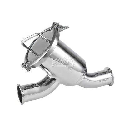 YOULI Top-Quality Hygienic Food Grade SS 304 316L Stainless Steel Sanitary 90 Bend Type No Retention Clamped Filter