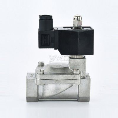 YOULI SLP Stainless Steel 304 316 Two Way Npt Bsp AC220V DC24V Water Oil Gas Straight Female Thread Pilot Solenoid Valves