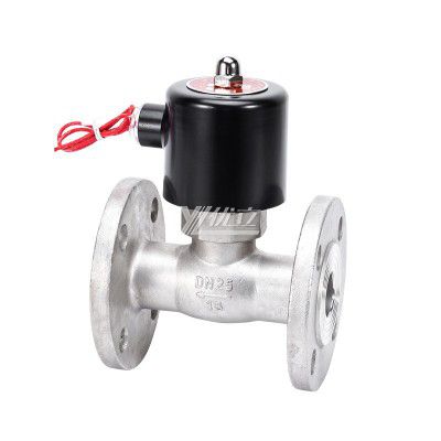 YOULI ZQDF Stainless Steel 304 316 Steam High Temperature AC220V DC24V Normal Close Gas Straight Flanged Solenoid Valve
