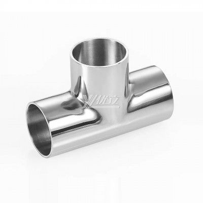 YOULI Hygienic Food Grade Sanitary Stainless Steel 304 SS316L 3A SMS DIN ISO Welded 3 Way Pipe Fitting Equal Welded Tee