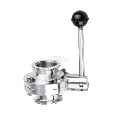 YOULI Hygienic Food Grade Stainless Steel 3A/SMS/DIN 304 316 KF Sanitary Manual Vacuum Butterfly Valve