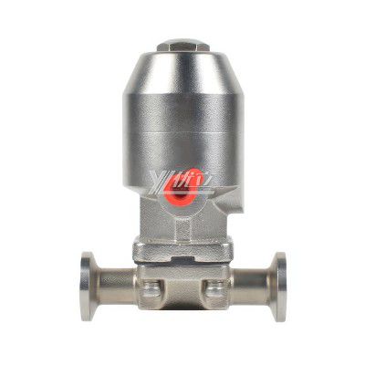 YOULI Hygienic Food Grade Sanitary Stainless Steel Head Biological 316L Straight Tri Clamped Pneumatic Diaphragm Valve