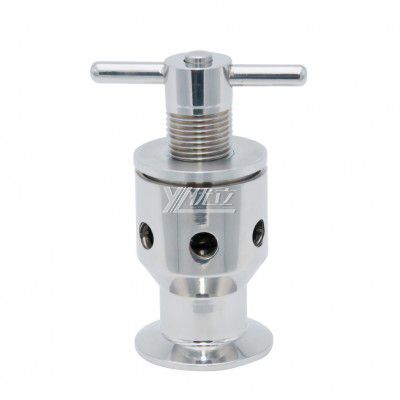 YOULI Hygienic Food Grade Sanitary Stainless Steel 304 316L Tri Clamped T Type Manual Adjustable Exhaust Valve Vent Valve