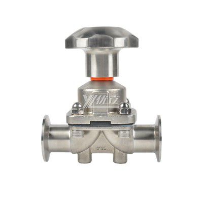 YOULI Hygienic Food Grade Sanitary Stainless Steel Handwheel 316L Medicine Membrane Manual Straight Tri Clamped Diaphragm Valve